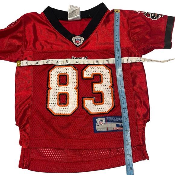 Vintage Reebok NFL Buccaneers Jurevicius #83 Jersey Toddler 2T Rare Y2K - Picture 7 of 11